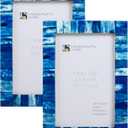 Handicrafts Home 4x6 Blue Picture Frame Set of 2 Handmade Bone Inlay Photo Frame, Classic Collection, Decorative Boho Frame for Wall & Tabletop, Modern Farmhouse & Coastal Home & Living Room Decor