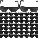 Mini Sunglasses Dollhouse Activities Mini Sunglasses Doll House Kitchen Tiny Doll Glasses Doll Heads for Crafts Doll Black Plastic 65Pcs