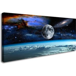 XXM WallArt FC2575 Space View From Earth Canvas Wall Art Landscape Modern Decor Abstract Canvas for Living Room Bedroom Kitchen Home and Office Wall Decor