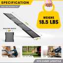 Portable Dog Ramp for Car Foldable Dog Car Ramp for Truck, SUV, High Bed & Sofa with Anti-Slip Feet & Traction Carpet Small to Large Breeds (63" Long & 17" Wide)