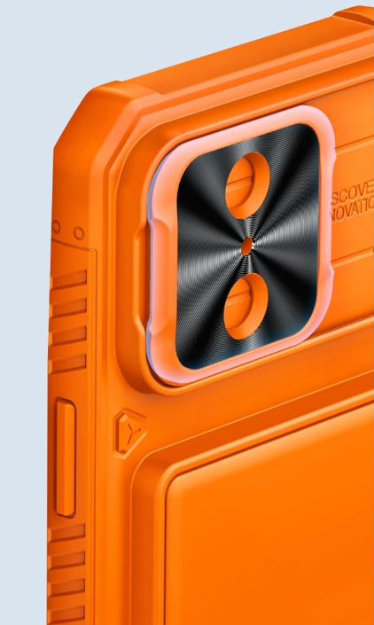 for iPhone 17 Wallet Case with Screen Protector (Tempered Glass), Card Holder (4-5 Cards), Slide Camera Cover, Military Grade Drop, Heavy Duty Women Men Case for iPhone 17, Orange