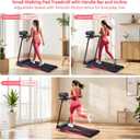 Walking Pad Treadmill with Handle Bar, Eelectric Treadmill for Home, Small Walking Pad Treadmill with Incline, Portable Mini Treadmill with Handles for Home Exercising, 3.5HP, 0.6-10MPH, 400LBS