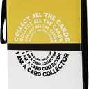 Trading Card Binder with 9 Pocket Pages, Top Loading 900 Pockets card collection Albums 3 rings card sleeves binder sheets (Yellow, 900 Pockets)