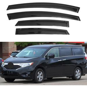 IG Window Visors Fit for 2011-2017 Nissan Quest, Out-Channel Rain Guards Vent Wind Deflectors 4PC, Car Accessories for 11-17 Quest