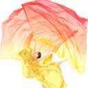 Jecery 2 Pack Large Worship Flags for Dance, 35" x 55" Praise Dance Flags with Scalable Rod, Gradient Color Design Ministry Streamer Banners for Church Outdoor Stage Performance (Yellow-Orange-Red)