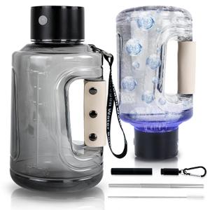 Hydrogen Water Bottle, Large Hydrogen Water Bottle Generator, Portable Rechargeable 57OZ/1.5L Hydrogen Water Machine with Foldable Straw with SPE Technology for Home, Office, Travel, Sport