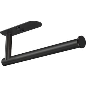 VAEHOLD Adhesive Paper Towel Holder Under Cabinet Wall Mount for Kitchen Paper Towel, Black Paper Towel Roll Holder Stick to Wall, SUS304 Stainless SteelBlack