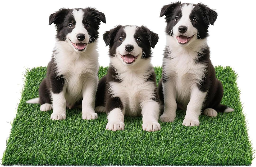 Artificial Grass Pad for Dogs Potty: Fake Grass for Dogs Puppy Potty Training to Pee and Poop on Balcony, Backyard, Patio, Apartment - Protect Floor and Furnitures, 2X Faster Drainage, Easy to Clean (XL-39"X24.4")