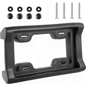 Zpana Car License Plate Bumper Guard, Rattle Proof License Plate Bracket Mount with Screws and Fasteners, Flexible Automotive Tag Holder Front Bumper Protector, Universal for Vehicles