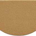 OLANLY Half Circle Front Door Mat, Low Profile Doormat, Stain and Fade Resistant, Easy to Clean, for Indoor and Outdoor Entrances, Patio Porch or Entryway, Brown (30x17 Inch, Plain Brown)