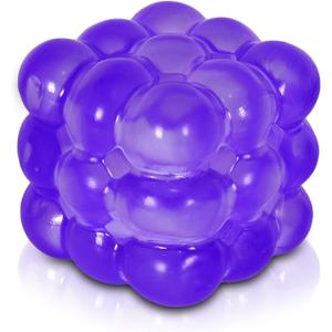 Squishy Cube Stress Toy 1.77 in / 4.5 cm Smooth Squeeze Cube Fidget Toy for Kids & Adults, Sensory Stress Relief Toy for Focus, Soft Handheld Desk Fidget (Purple)