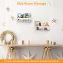 Clear Acrylic Floating Shelves - 2 Tier Wall Mounted Bathroom Organizer Set of 2 (15") - Space Saving Display Shelf for Makeup, Skincare, Kitchen Spices, & Home Decor