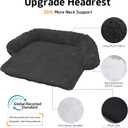 Calming Dog Bed Fluffy Plush Dog Mat for Furniture Protector with Removable Washable Cover for Large Medium Small Dogs and Cats (XS(31x23.5x5), Dark Grey)