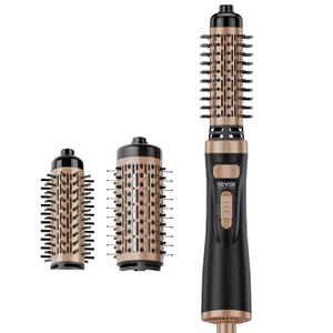 VEVOR Rotating Hair Dryer Brush, Ionic Hot Air Styler with 1.5" and 2" Ceramic Coated Brushes, Auto Rotating Curling Blow Dryer Brush Less Frizz & Heat Damage for Straightening Drying Curling