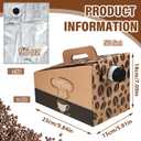 Dandat 50 Pack Coffee to Go Dispenser Box with Handle Lids, 96 oz
