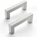 10 Pack Nickel Cabinet Pulls - 3 Inch Kitchen Handles for Cabinets and Drawers (3"/76MM Hole Center)