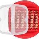 Microwave Bacon Tray Silicone Microwave Bacon Cooker with Splatter Lid,Microwavable Bacons Grill Rack Make Crispy Bacons in Minutes,Convenient Kitchen Tool(Red,Size:9.84 * 11 * 2.36inch)