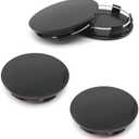 lekiliky 3PCS Car Wheel Center Caps, 60MM/2.36In OD 56MM/2.2In ID, Scratch-resistant & Rust-proof ABS Snap-in Vehicle Rim Hub Caps Accessories, Universal for Cars, SUV, Truck (Black)