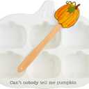 Mud Pie Figural Muffin Tray Set Bakers, pan 7 1/2" x 11" | spatula 8", WHITE