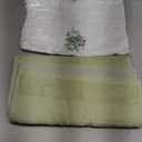 FuWeave 3 Pcs Eucalyptus Hand Towels Farmhouse Embroidered Botanical Bathroom Decor 13.3x29.5 Inch Farmhouse 100% Cotton Decorative Green Leaves Hand Towels for Bathroom Kitchen (Nature Color)