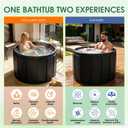 HAIKE Portable Bathtub Adult 153 Gal, 6-Layer Insulated Collapsible Tub with Dual Drainage, Non-Inflatable Foldable Bathtub for Adults, Portable Tub for Home Gyms Outdoor (Black 41.3x26.4 Inch)