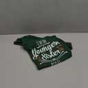 Womens Funny I'm The Youngest Sister Rules Don't Apply To Me Family V-Neck T-Shirt (Small, Dark Green)