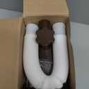 Rainwater Collection System, Downspout Diverter Fits for 2"x 3" or 3"x 4" Residential Downspouts, Rain Barrel Diverter Kit with Adjustable Valve and Filter, 5FT Hose, BrownV7EAL