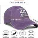 40th Birthday Gifts Men Women 40 Year Old Gifts Ideas It Took Me 40 Years to Look This Good Hat Washed Cotton Hat