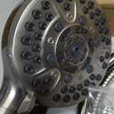 Hibbent 12'' All Metal CUPC Certified Shower Head, High Pressure Rainfall Shower Head, Handheld Showerhead Combo, 12'' Adjustable Extension Arm, 10-Spray, 71'' Hose, Showerhead Holder, Brushed Nickel