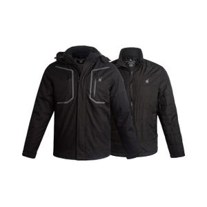 Spyder Mens Ski Jacket - 3-in-1 System Snow Waterproof Winter Jackets for Men - Mens Snowboard Jacket with Detachable Hood S