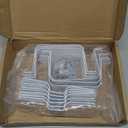 Hicarer 6 Sets Gutter Downspout Straps 2x3 and Downspout Wall Bracket, Gutter Straps Extension Adapter White Aluminum Alloy Brackets Holder Attach Exterior Wall