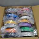 PLA+3D Printer Filament 1.75mm Bundle, Individually Vacuum Packed, Multicolor Dimensional Accuracy +/- 0.02mm, 0.25kg per Spool, 16 Pack, 4kg Total