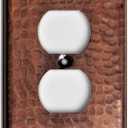 Monarch Pure Copper Hammered Duplex Wall Plate / Switch Plate (1 Gang)