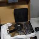 Hibbent All Metal cUPC Certified Shower Head, 8'' High Pressure Rain Shower Head, Handheld Showerhead Combo with 16'' Adjustable Extension Arm, 10 Sprays, 71'' Hose, Showerhead Holder, Matte Black