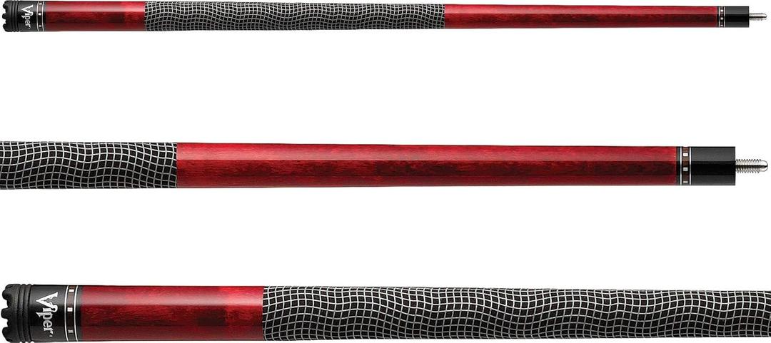 Viper Clutch 58" 2-Piece Billiard/ Pool Cue, Crimson Blaze, 18 Ounce