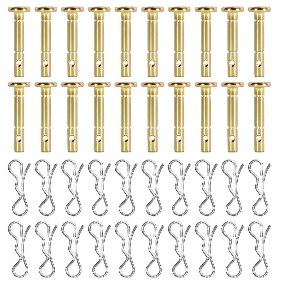 20 Sets Shear Pins and Cotters Pins,Replacement Shear Pins Compatible with Snowblower 738-04124 714-04040, Shear Pin Kit Compatible with MTD Craftsman Cub Cadet Troy Bilt Snowblowers