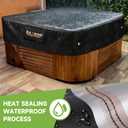 Enzeno Outdoor SPA Hot Tub Cover Waterproof Rectangular 85 x 67 inch fit 84 x 66 or 83 x 65 or 82 x 64 420D Heavy Duty Hot Tub Lid Protectors Protective Cover Cap