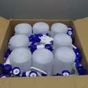 Zubebe 24 Pack 32 oz Plastic Spray Bottle Bulk Empty Leakproof Heavy Duty Spray Bottles for Cleaning Supplies Mist Bottles with Label and Adjustable Nozzle for Plant (Blue,Clear Scale)