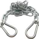 3/16" X 24" Trailer Safety Chain with Locking Carabiners Grade 30 and 2,000 lb. Capacity (M5*24 Inch Trailer Safety Chain-1PCS)