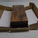 QEEIG Floating Shelves for Wall Bathroom Shelf Bedroom Kitchen Living Room Hanging Book Shelves Small Farmhouse Decor 16 inch Set of 3, Rustic Brown (015-BN3)