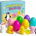 6 Pack Magical Water Hatching Eggs  Grows 600% Surprise Animal Toys for KidsAdd Water to Hatch Axolotl,Penguin,Duck& More Gift for Basket Stuffers, Birthday Party Favors Boys&Girls