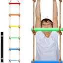 Perantlb 6.8ft Climbing Rope Ladder for Kids or Adult - Climbing Game for Swing Accessories - Tree House, Playground, Play Set for Boys Children