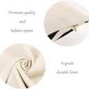 Set of 4Throw Pillow Covers Decorative 20x20 Inch for Couch, Large Black and White Square Outdoor Accent Pillows Cover Case for Bed Cushion and Living Room Farmhouse Decoration (Black0150)