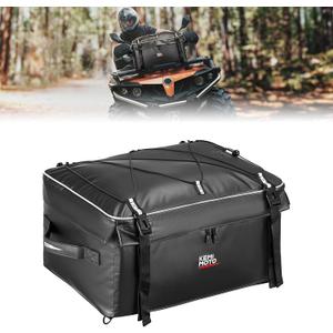 KEMIMOTO ATV Storage Bag for Front Rear Rack, 900D Water-Resistant ATV Gear Bag with Adjustable Divider Board, Waterproof Cover, Cargo Bag Compatible With Polaris Sportsman Arctic Cat Kawasaki