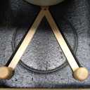 Havniva Ceramic 5.1inch Raised Double Bowls Set with Wooden Stand, Elevated Food & Water Bowls for Small Breed Dogs, Cats, Kitty, Weighted Dog Dishes, Pet Bowls(13.5oz, Beige)