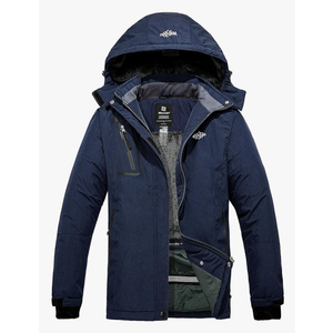 wantdo Women's Mountain Waterproof Ski Jacket Windproof Rain Jacket Winter Warm Hooded Coat XL