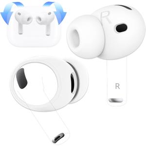 [Fit in case] 2 Pairs Ear Tips for AirPods Pro 3 DamonLight Grip Silicone Earbuds Cover [Added Storage Pouch][US Patent Registered] Compatible with Apple AirPods Pro 3rd Generation 2025 (Small)