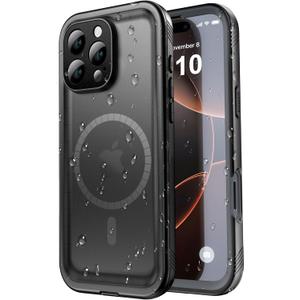 SPORTLINK for iPhone 16 Pro Max Case - IP68 Waterproof Military Protective Full Body Heavy Duty Shockproof 360 Sealed Dustproof with Camera Screen Protector Cover for i Phone 16 Pro Max 6.9" Mag/Black