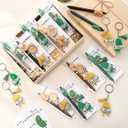 30 Set Employee Appreciation Gifts Bulk Inspirational Pickle Potato Pens and Keychains with Motivational Cards Positive Valentines Gift for Coworker Staff Office Party Favor