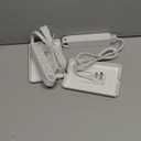 2 Pack 3FT Flat Plug Extension Cord Power Strip with 3 Outlets, Patented Detachable Ultra-Thin Outlet Cover Concealer & Ultra-Flat Plug, Max. 13A 125V 1625W ETL Listed, White Color